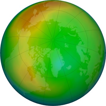 Arctic ozone map for 2025-01